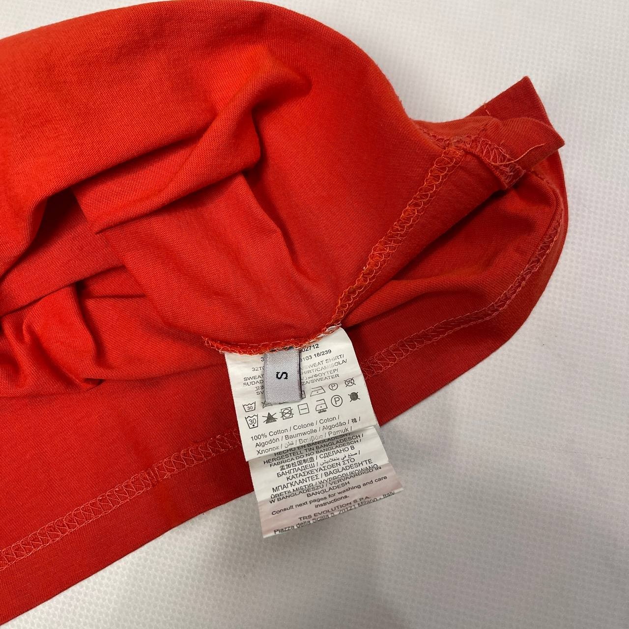 Vintage T-shirt Trussardi Big Logo Luxury tee Short Sleeve Red Size S