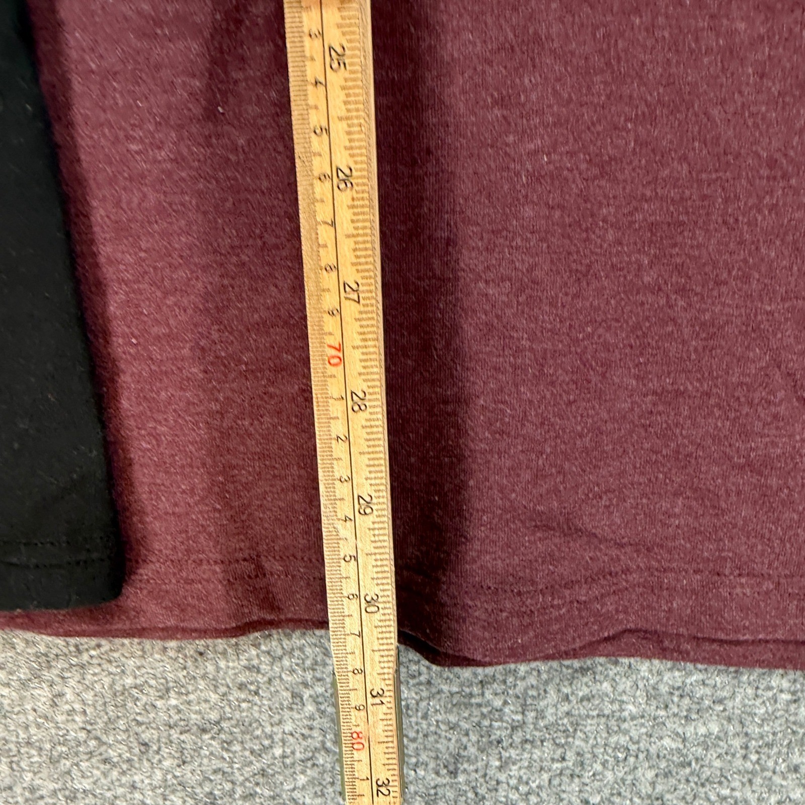 Orvis Raglan Shirt Mens XL Burgundy Long Sleeve Crewneck Tshirt Soft Stretch