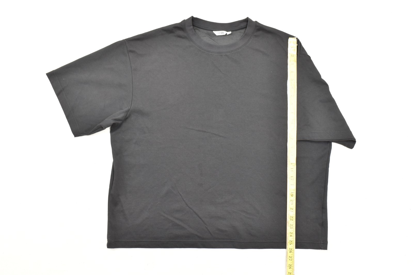 UNIQLO U AIRism Oversized Crewneck T-Shirt Men 3XL Black Short Sleeve Tee