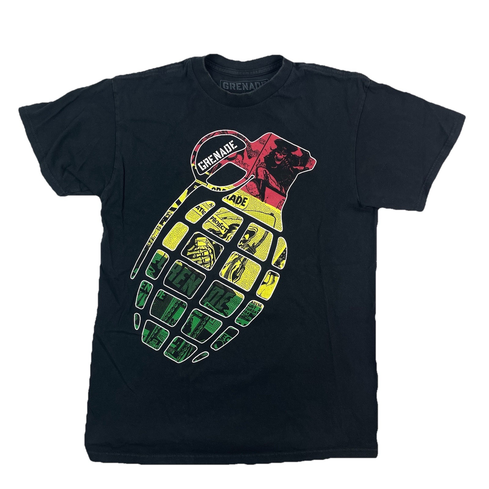 Grenade Grim Reaper Rasta Grenade Graphic Black T-Shirt Men’s Size M