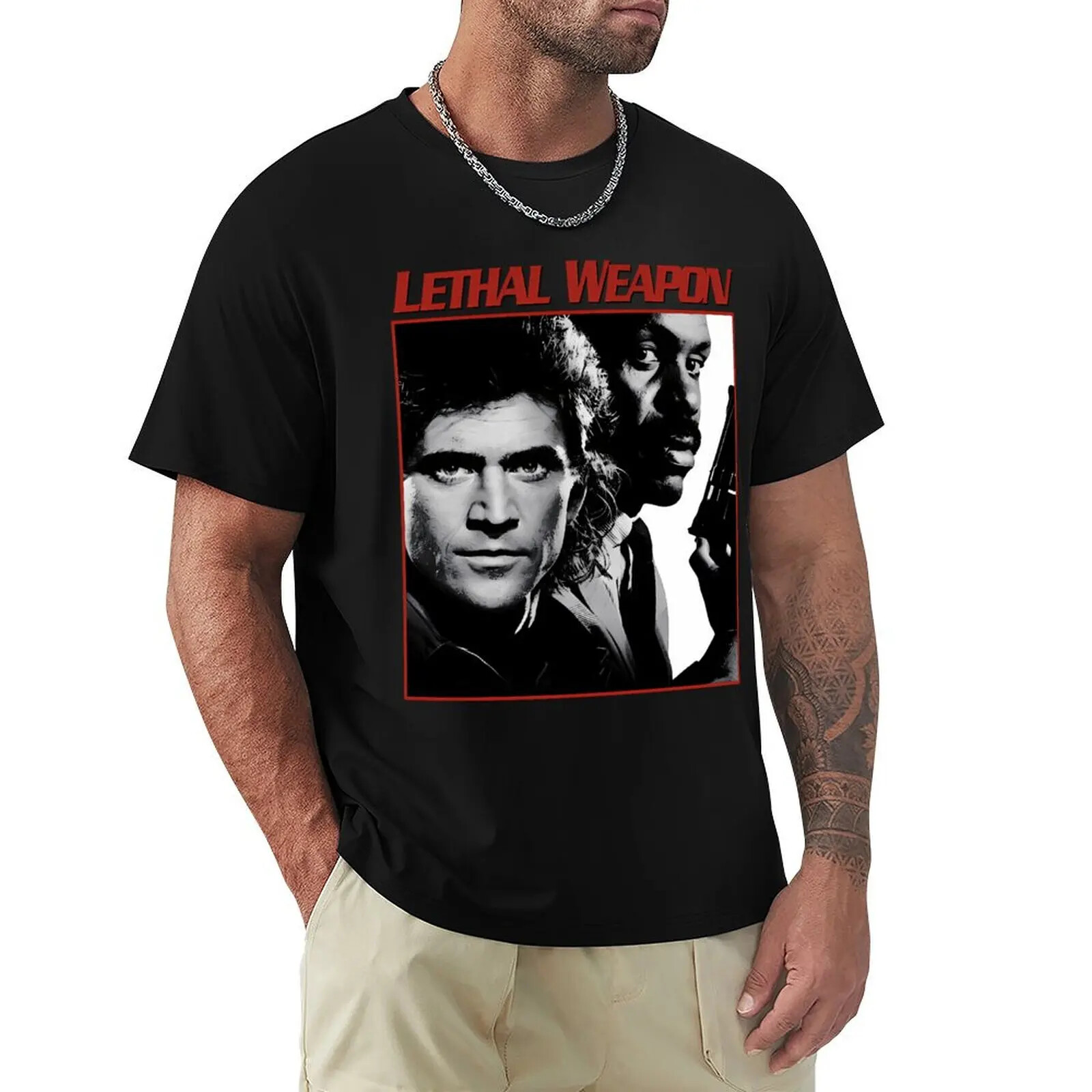 Lethal Weapon 90s T-shirt new edition heavyweights Aesthetic clothing mens plain