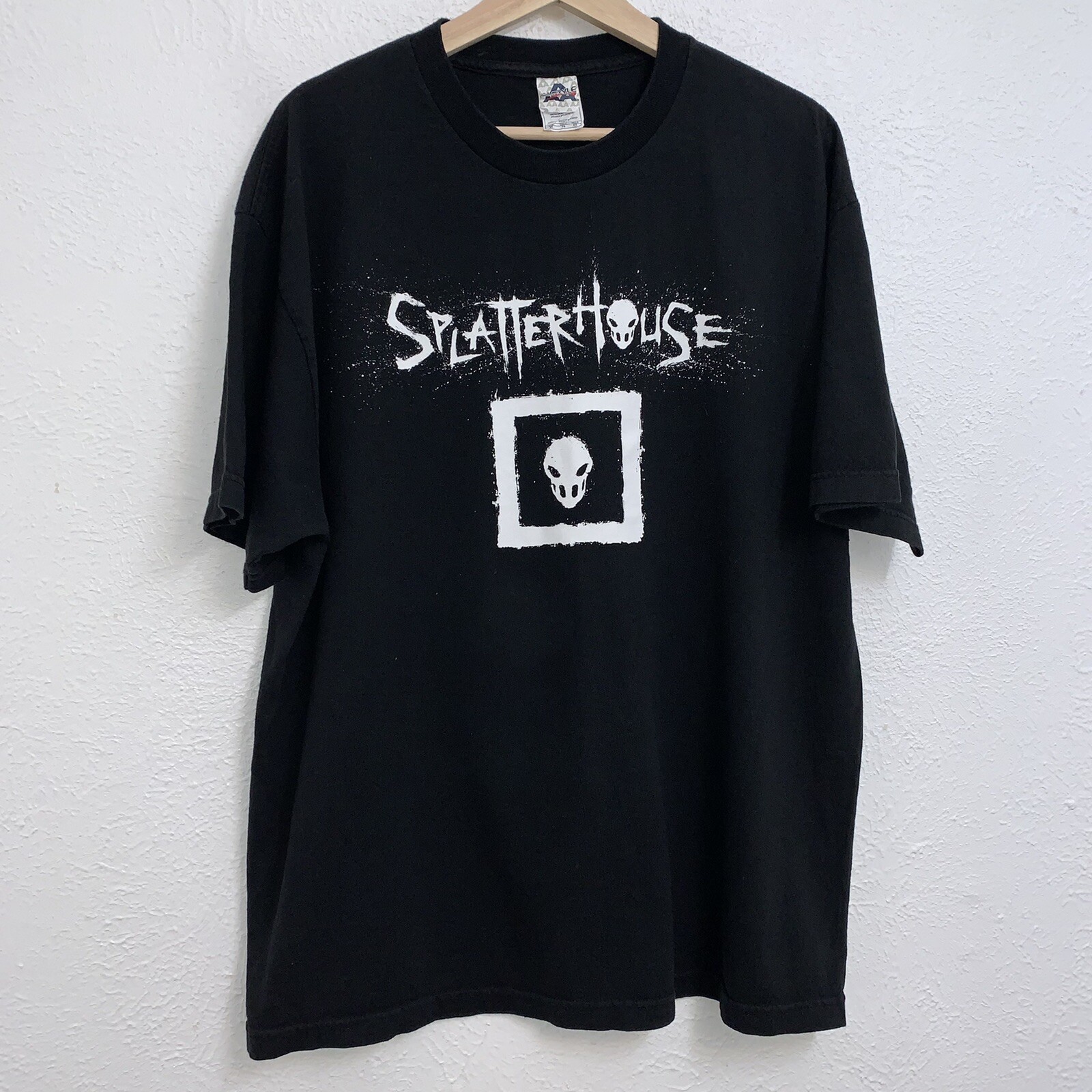 Splatterhouse Hack & Slash Game 2010 Promo Tee Black T-Shirt Double Sided Sz XL