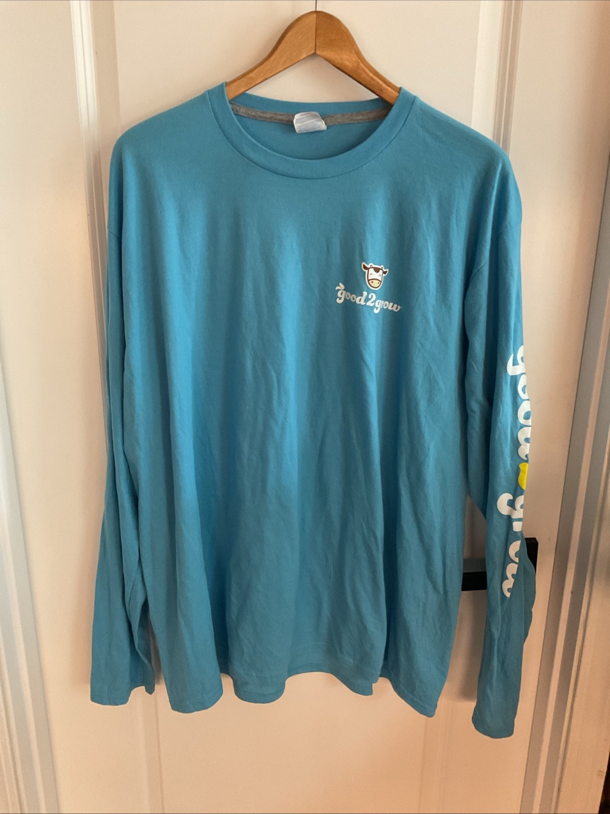 Port & Company – Good 2 Grow Long Sleeve Shirt – Blue – Adult Size 2XL
