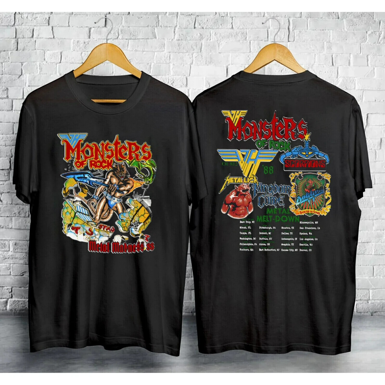 1988 Van Halen Monsters of Rock Concert Unisex T Shirt Unisex