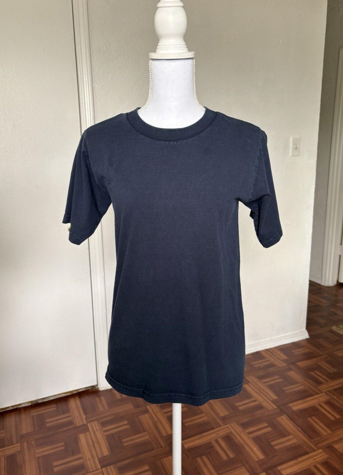 PRO Club Heavy Weight 100% Cotton Navy Blue Tee Size Small
