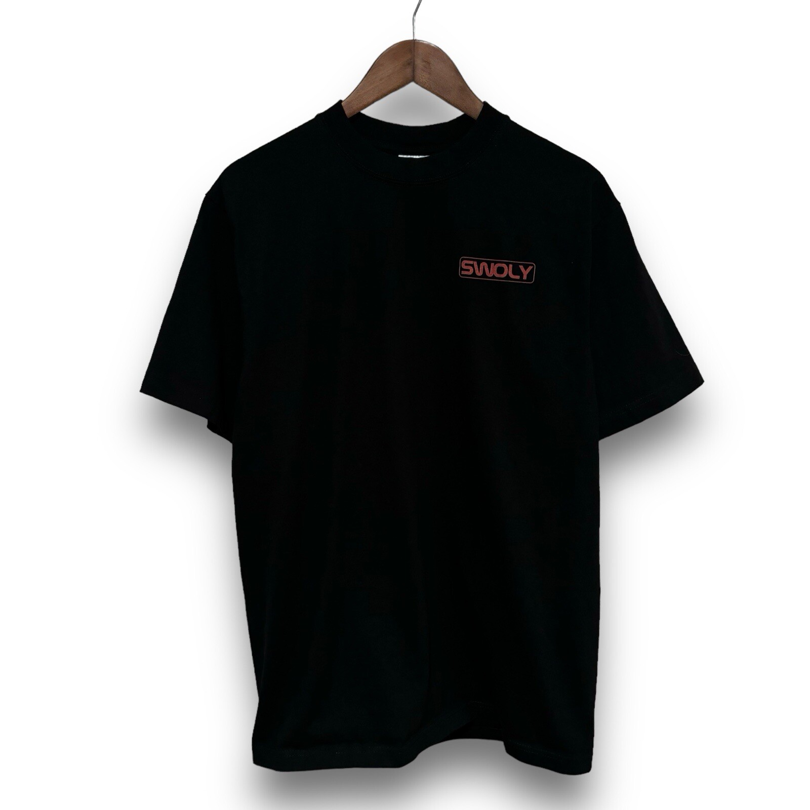 Swoly Supplements Men’s Graphic Heavyweight T Shirt Black Size Large 21 x 30