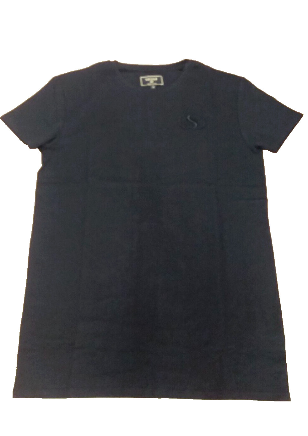 SikSilk Mens Black Elegance Square Hem Gym Tee Medium