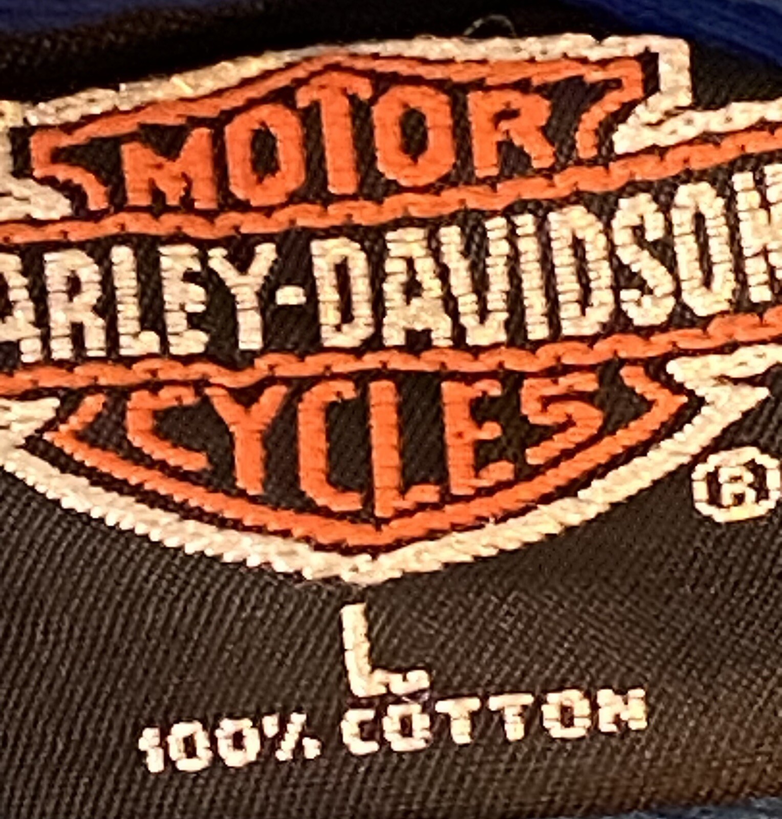 Vintage Harley Davidson Shirt Size Large Blue Tie Dye. Willimantic, CT.