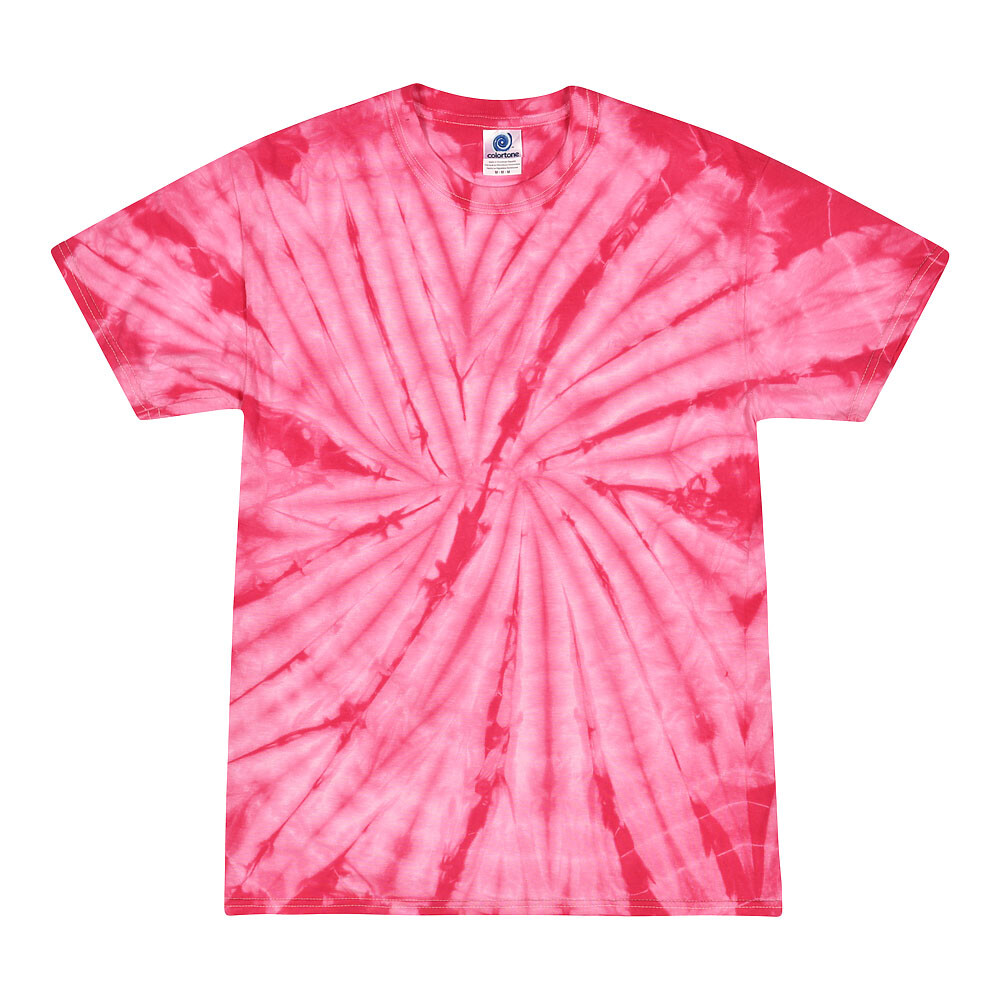 Multi-Color Tie Dye T-Shirts, Kids & Adults Short Sleeve Cotton Colortone
