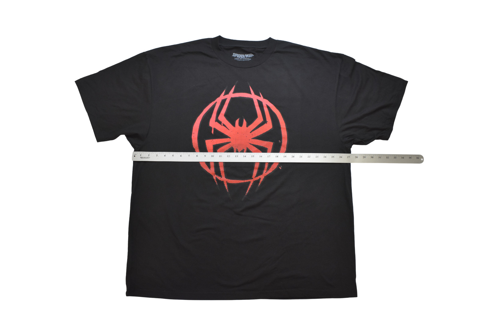 Spider-Man Across The Universe Mens Red Splatter Logo Shirt New 3XL