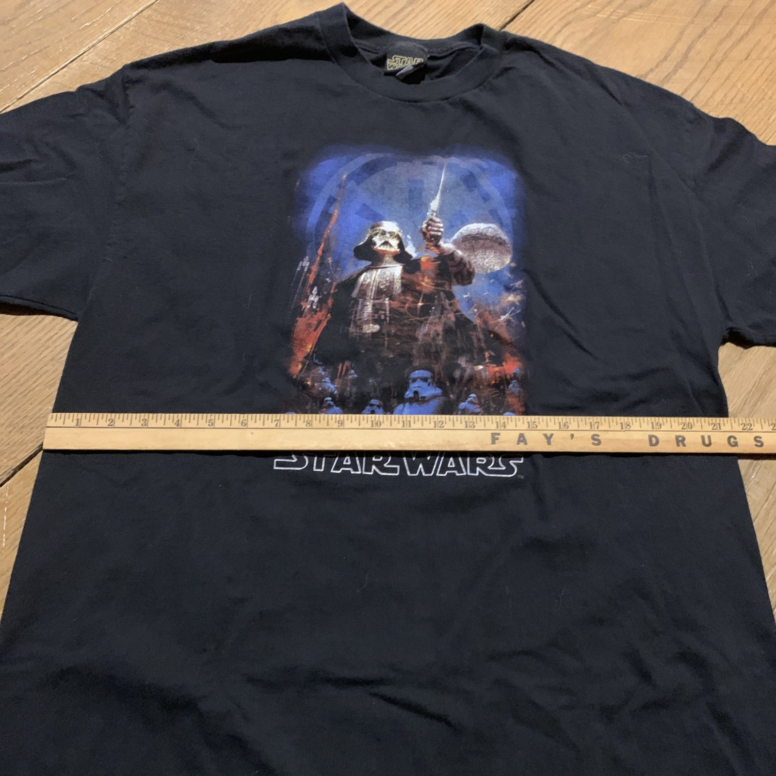 Stars Wars Shirt Mens Extra Large Black Darth Vader Storm Troopers Movie Outdoor