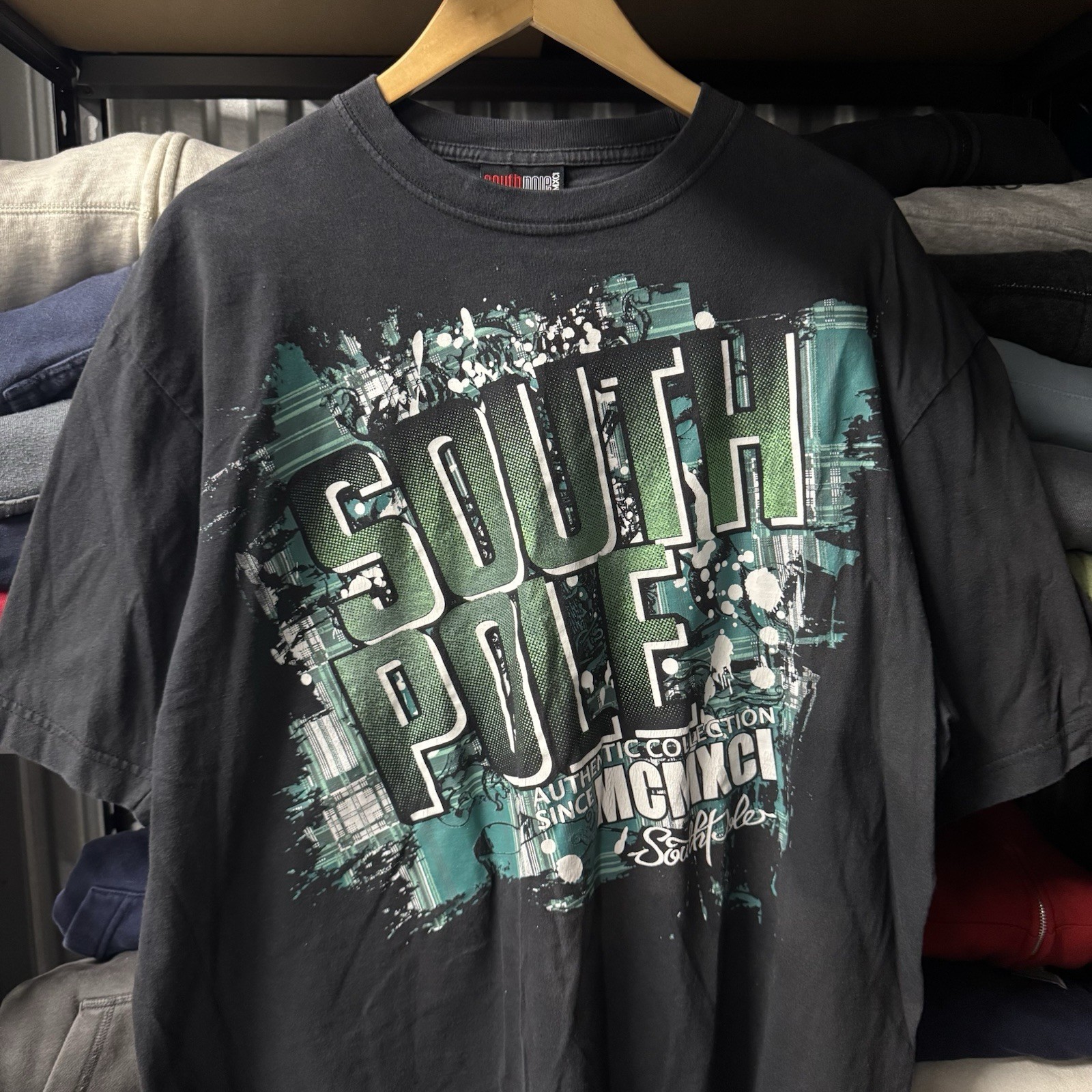Y2K 2000s Southpole Authentic Collection graphic tee size 2XL skater streetwear