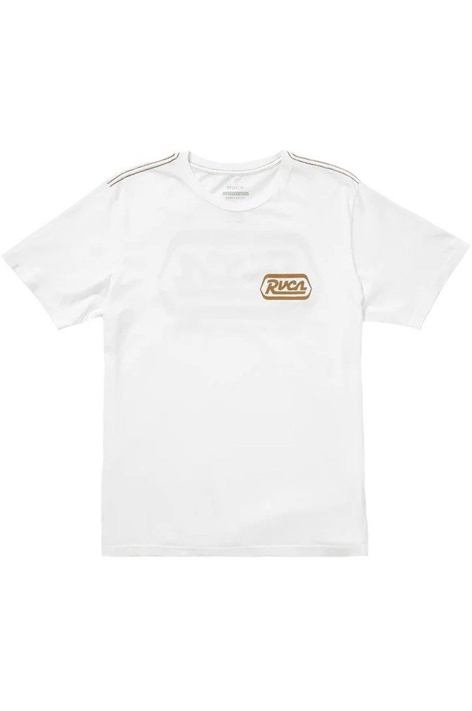 RVCA Men’s Station T-Shirt Short Sleeves Regular Fit In White Size L