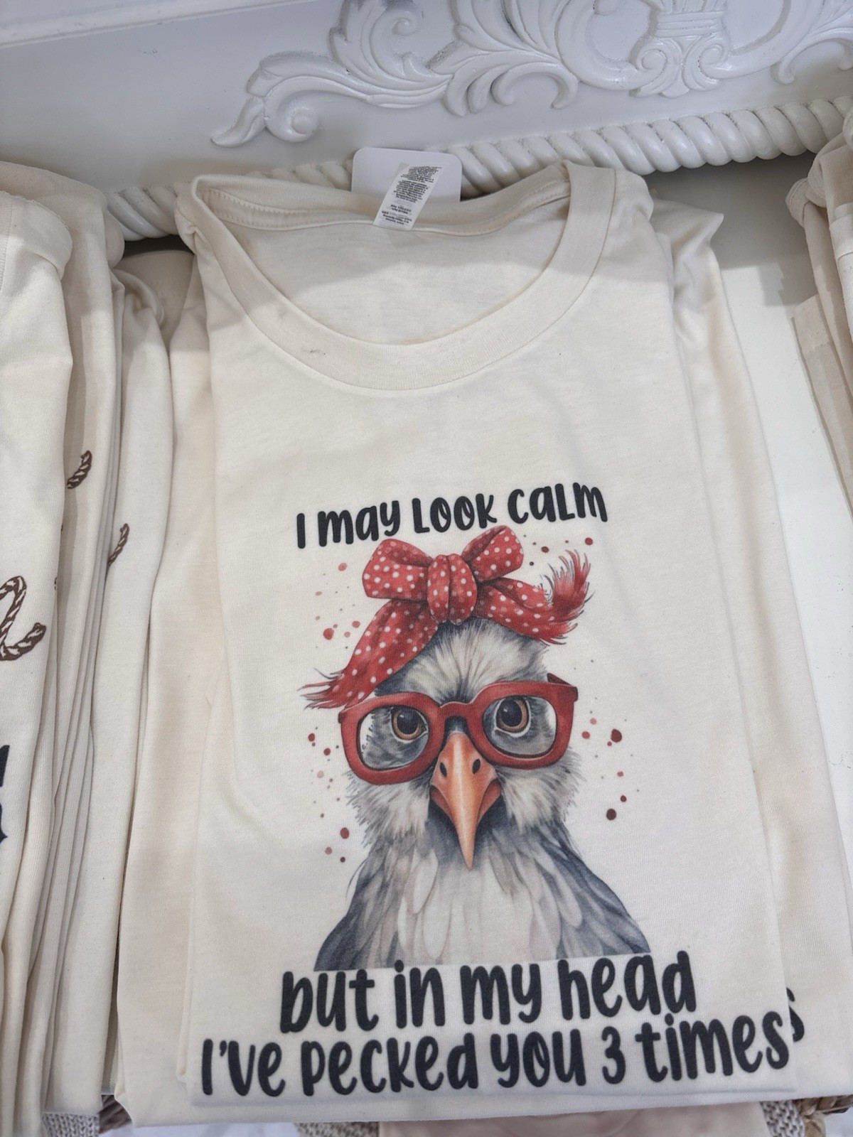 Graphic Print T-Shirt Short Sleeve “I May Look Calm” Funny XS S M L XL 2X 3X