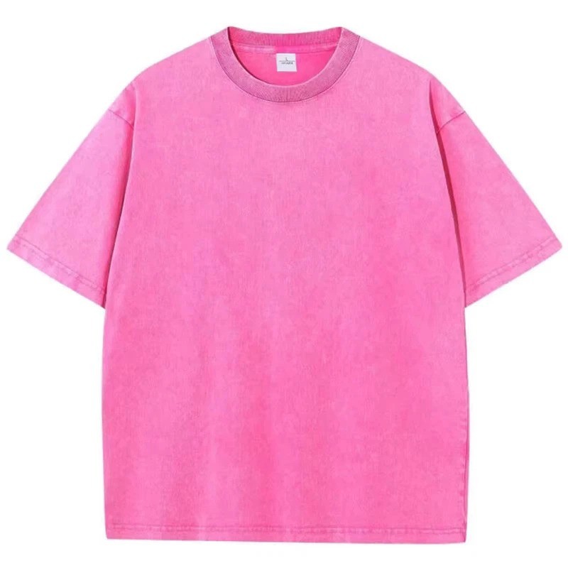 Oversized 100% Cotton Acid Wash T-shirt Heavyweight Hip Hop Style Tee