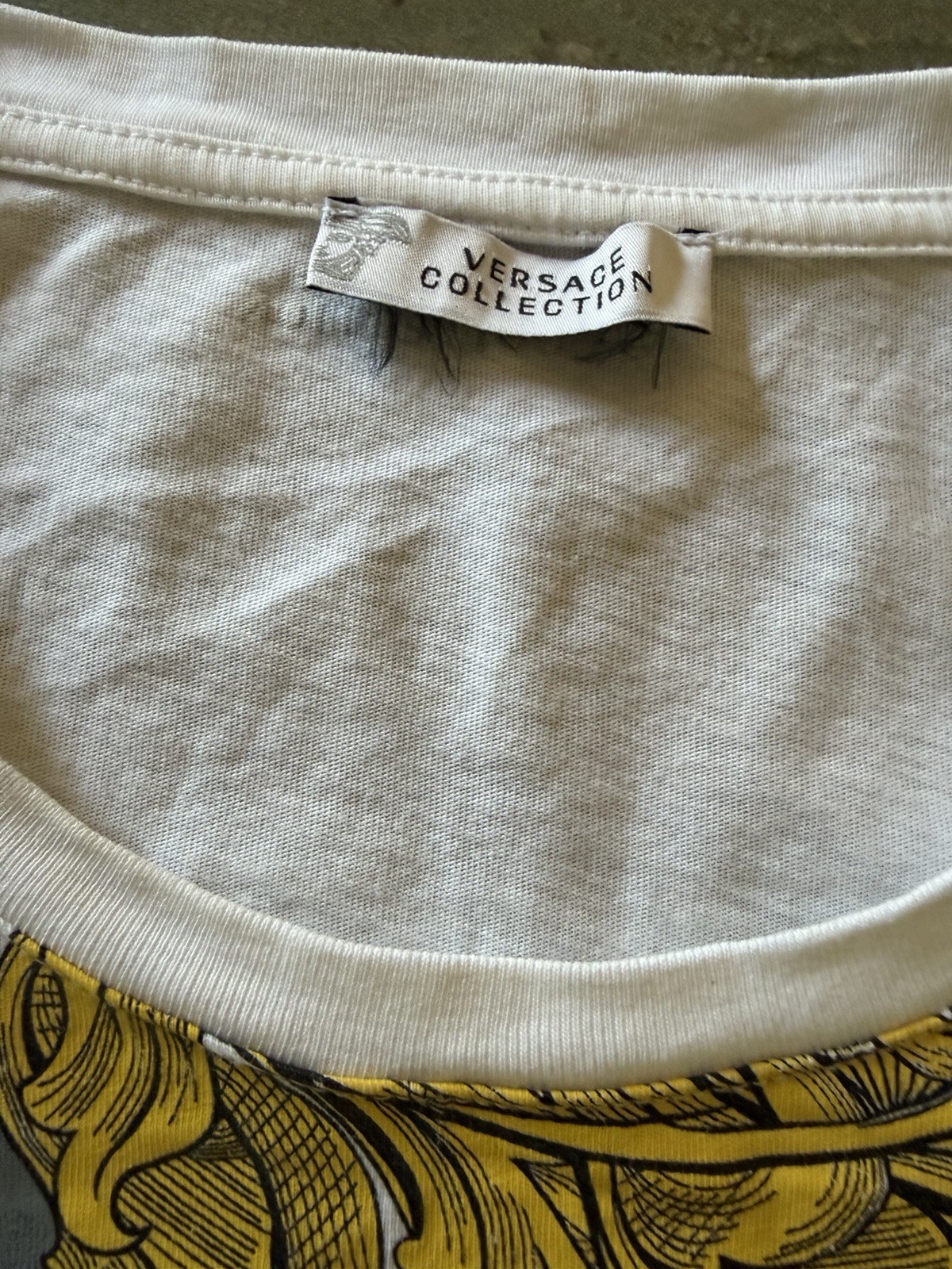 Versace Collection White Nero Stampa Print Crew Neck Short Sleeve T Shirt XXL