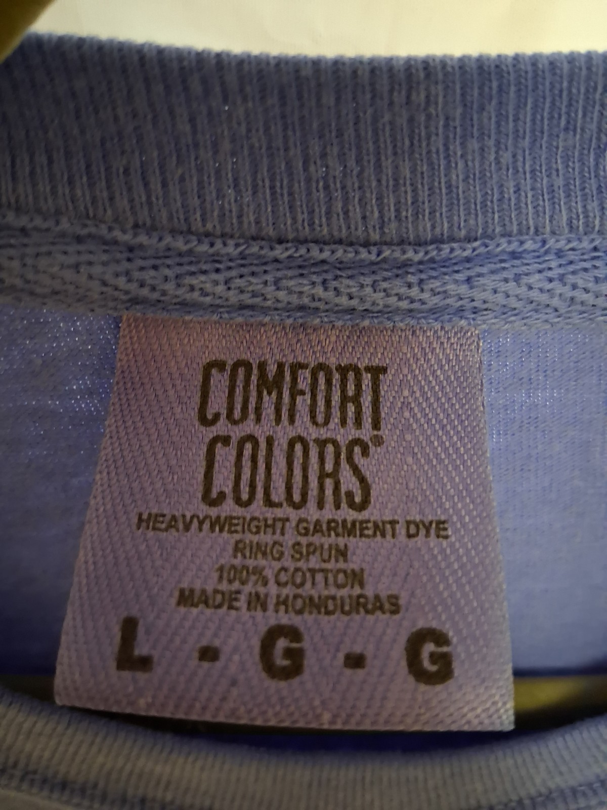 Comfort Colors Adult 100% USA Cotton Heavyweight RS Long Sleeve T-Shirt LG Blue