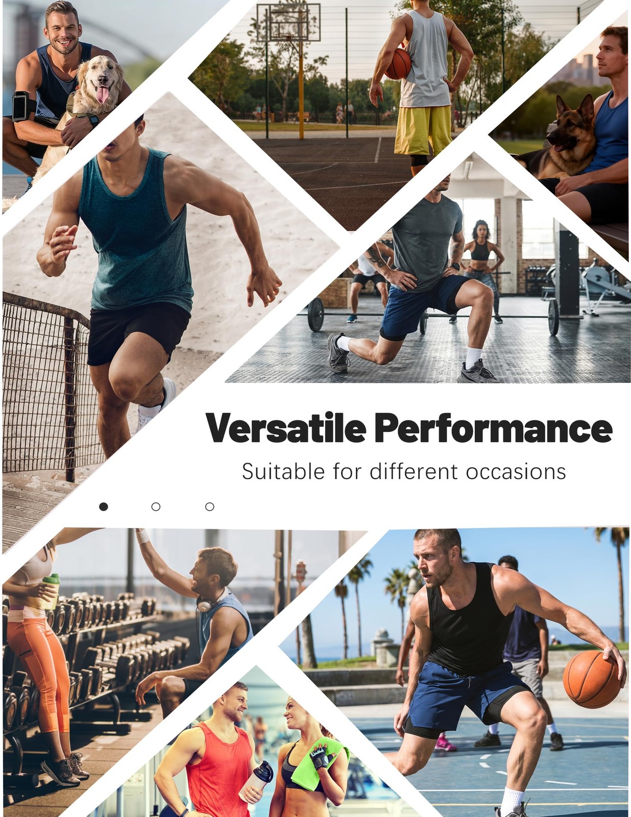 6 Pack Men’s Quick Dry Workout Tank Tops Breathable Gym Sleeveless Muscle Shi…