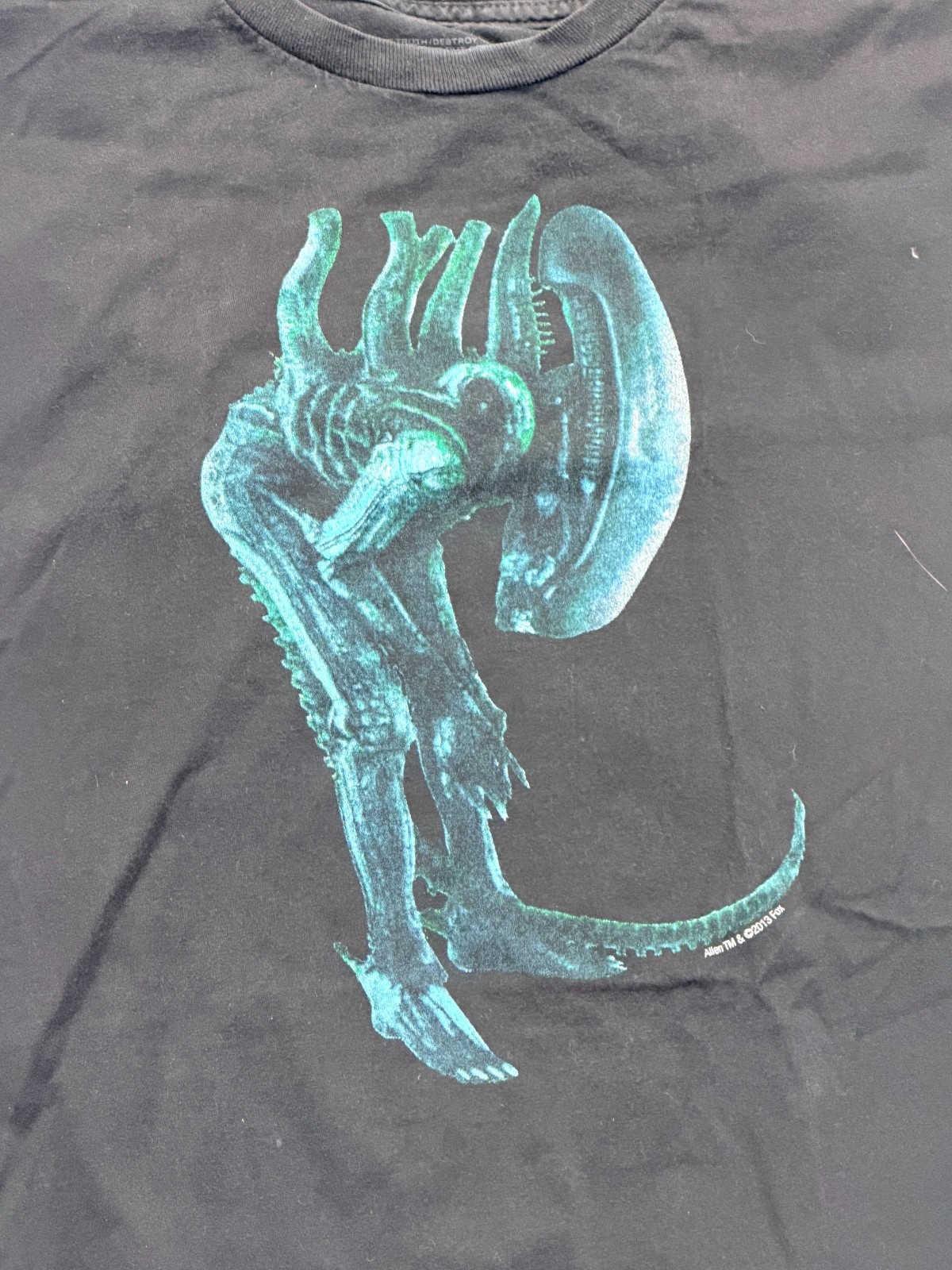 Super 7 2 XXL T-Shirt The Alien Classic Pose New Used Cotton Shirt