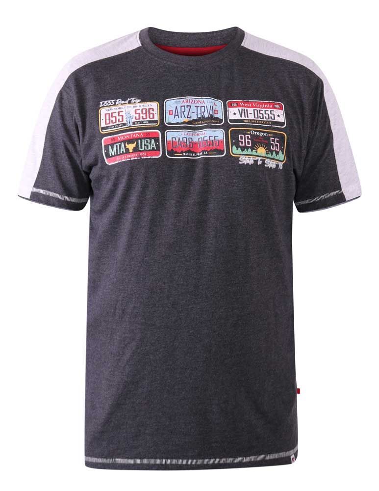 D555 Duke Big Mens Printed T-Shirt American Number Plate 2XL-4XL 5XL 6XL 601205