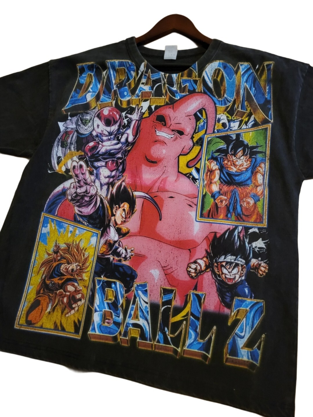DRAGON BALL Z ON A SHAKA HEAVYWEIGHT GARMET DYED T SHIRT “MODERN”