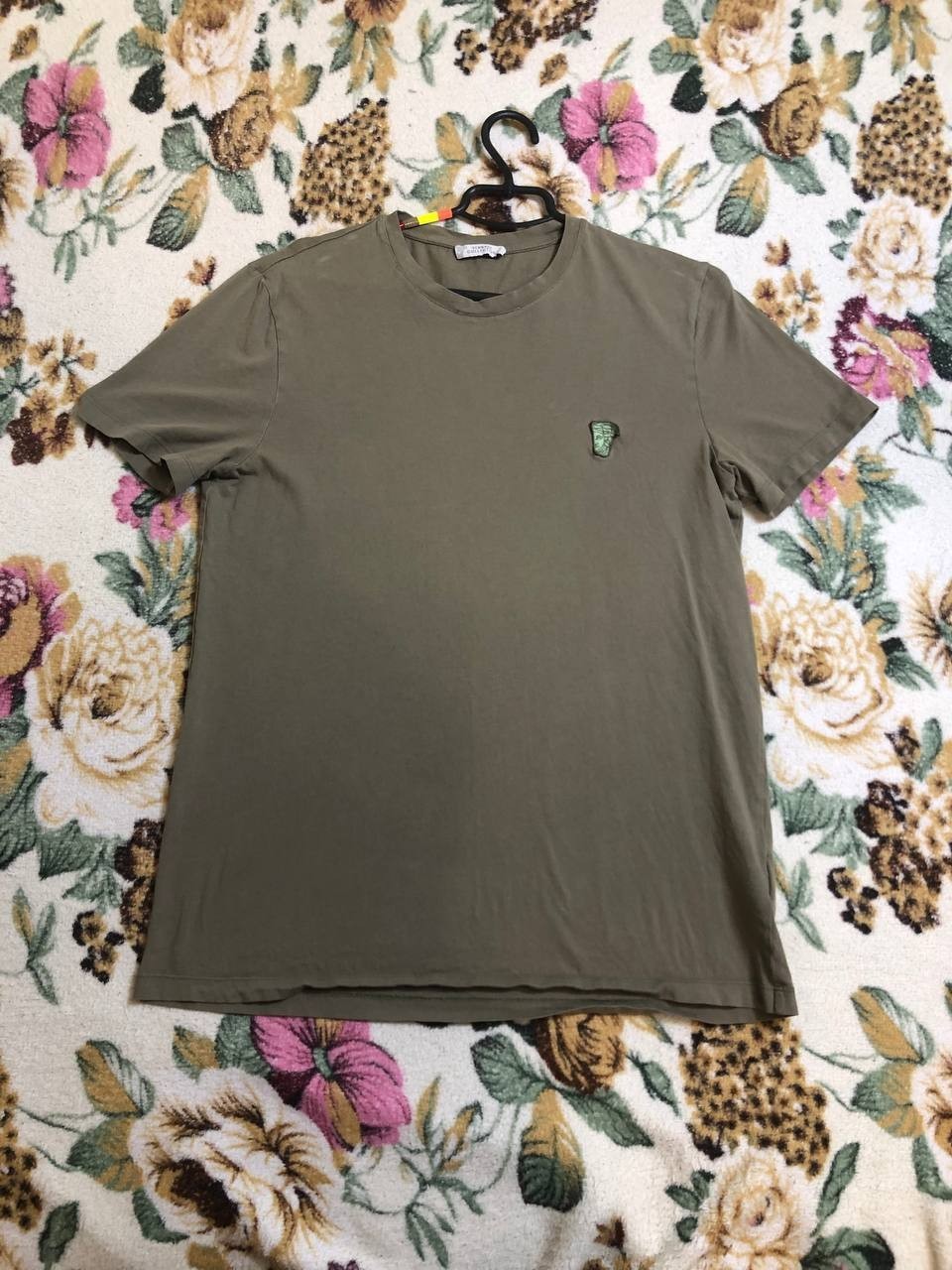 Versace Collection Militare Men’s Green Khaki Short Sleeve T-Shirt Size M