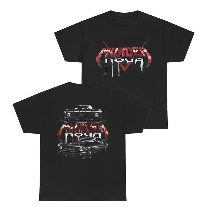 Chevrolet Murder Nova Mens Graphic T-shirt Cars Racing Black, Cotton Tshirt Gift