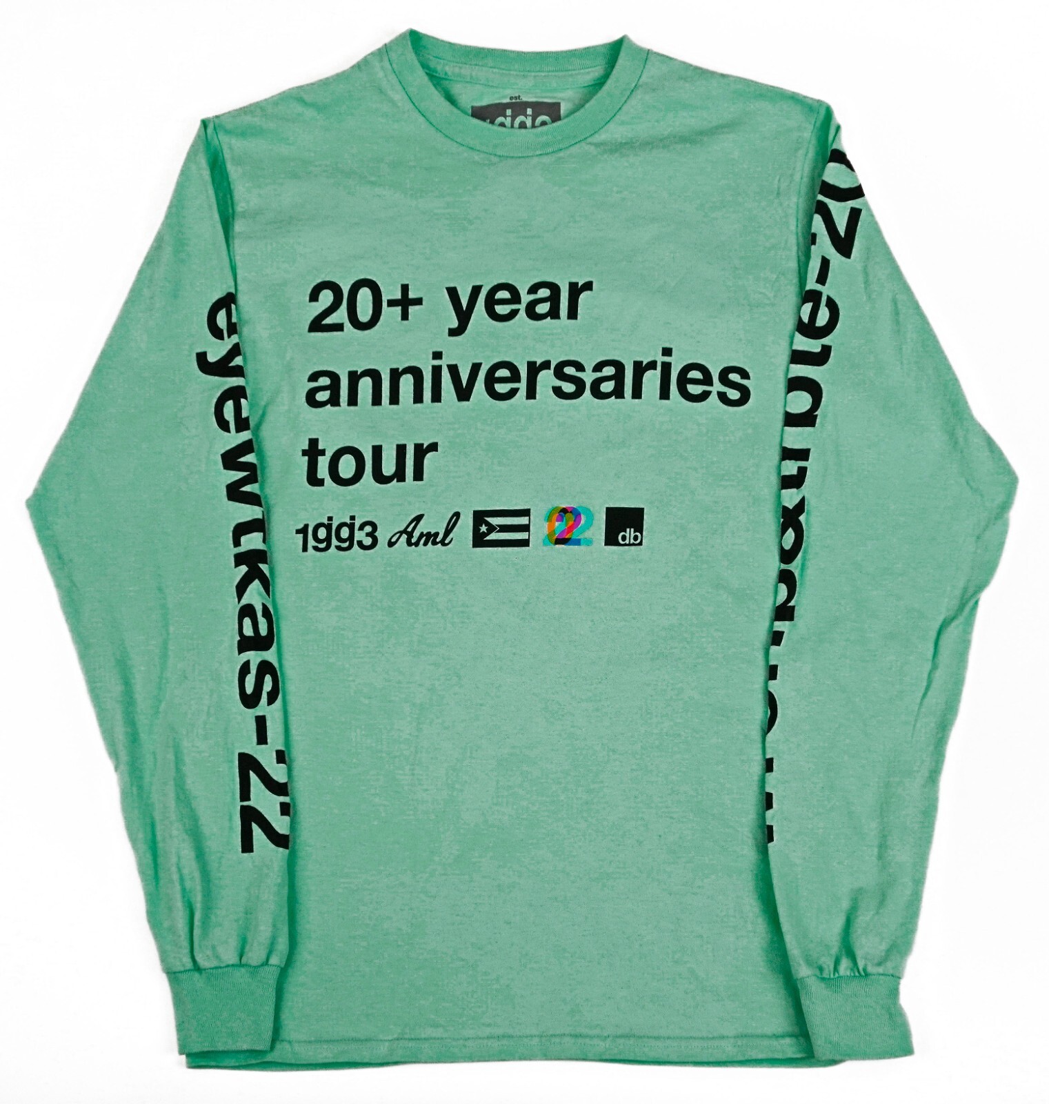 Glassjaw 20+ Anniversaries Tour Official Merch Celadon LS T-Shirt Sz XL AS*