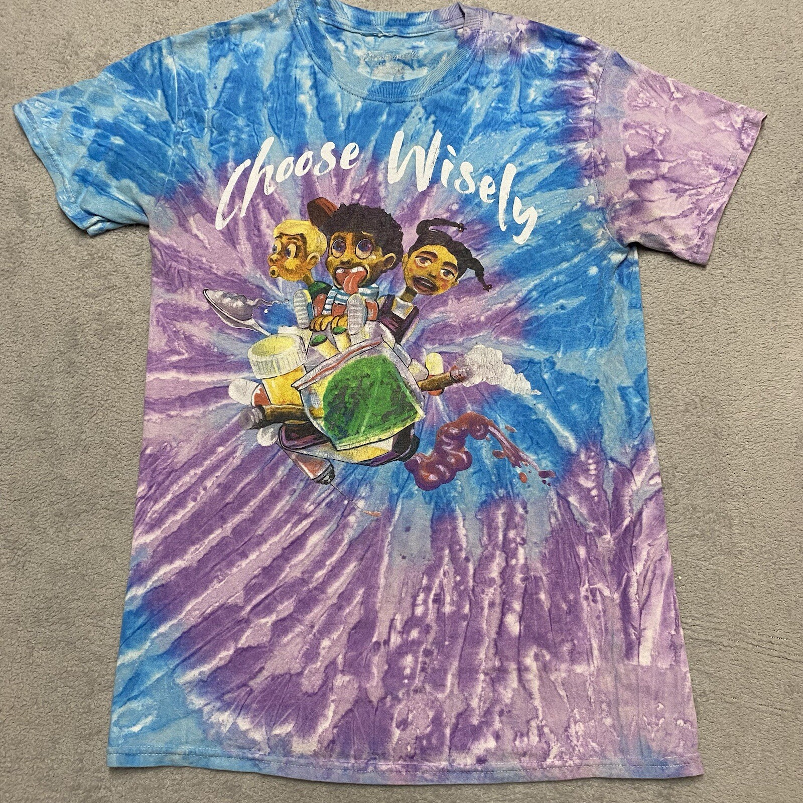 Dreamville J Cole Shirt Size Small Tie Dye KOD Choose Wisely Hip Hop