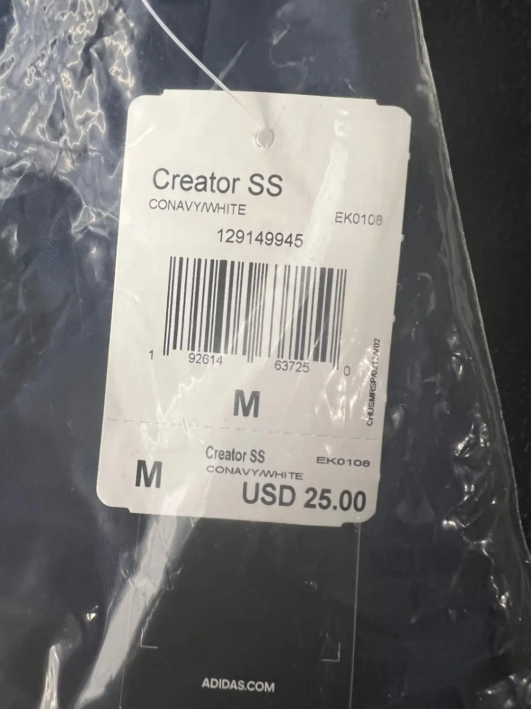 Adidas Creator SS Medium T-Shirt Navy Blue White Short Sleeve Men Apparel New