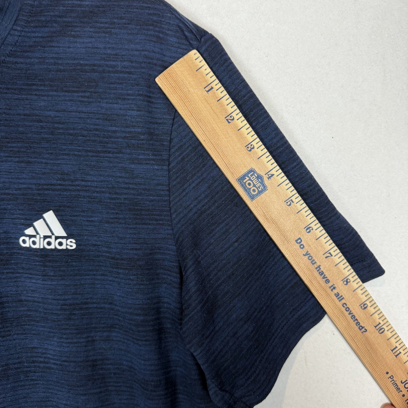 Adidas Climalite T-Shirt Mens Medium Blue Trefoil Logo Short Sleeve Performance