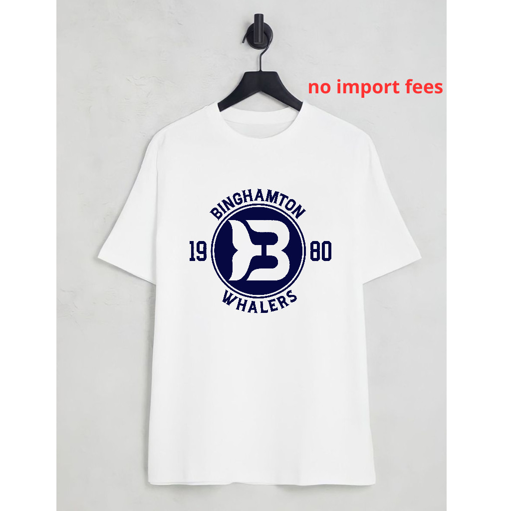 Binghamton Whalers “Circle” Logo 1980 Hockey Vintage Tri-Blend Tee Shirt