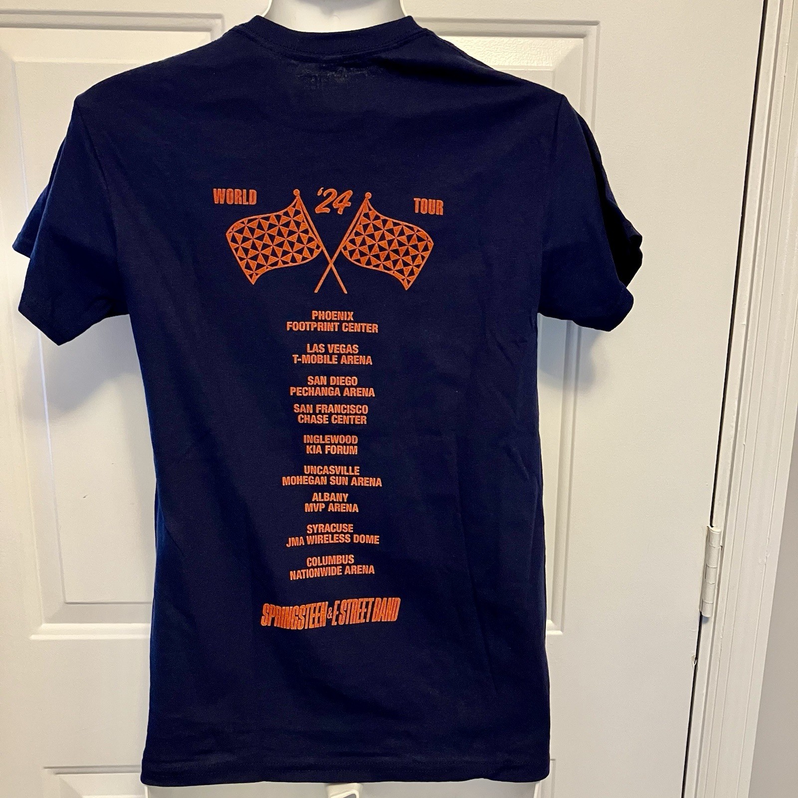 Springsteen E Street Band T Shirt Mens Small Blue 2024 Tour Concert Graphic Tee