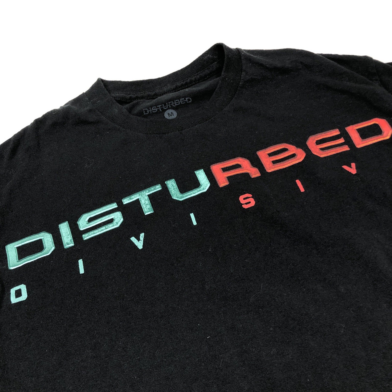Disturbed Divisive Band Logo Double Sided Medium Black T Shirt Tour Merch Tee