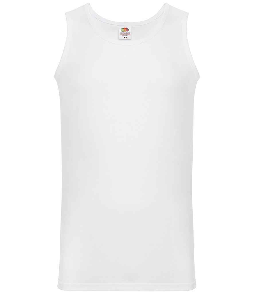 Pack of 1/3/5 Fruit of the Loom Plain Athletic Vest 100% Cotton – S-2XL