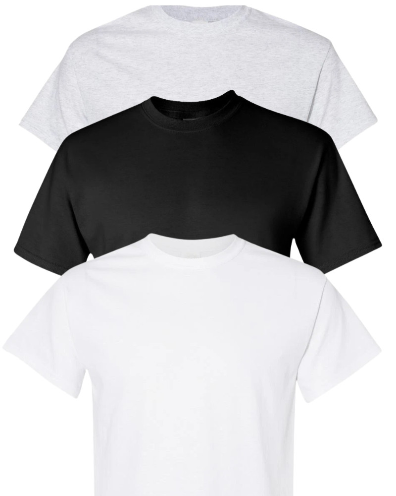 Gildan Men’s 5000 Heavy Cotton T-Shirt Multiple Colors & Sizes, Crew Neck