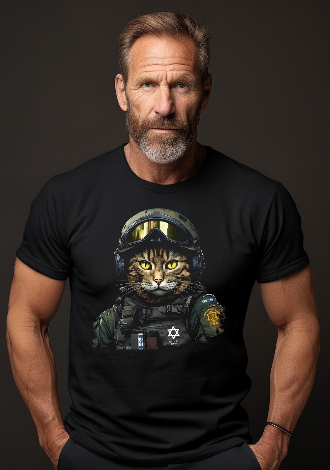 Israeli Defense Force Shirt, Art Cat Soldier, Shirt Israeli Military Army IDF