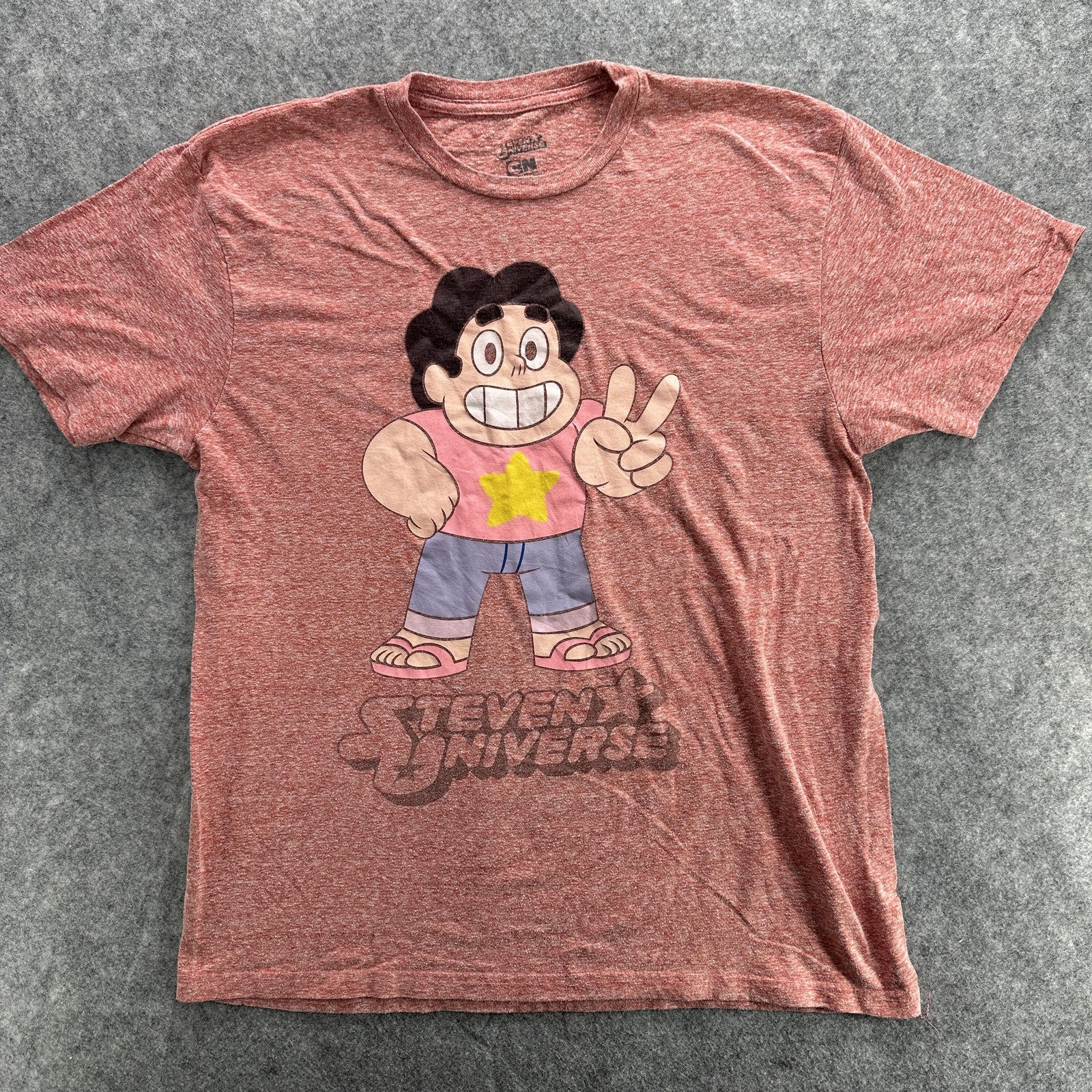Steven Universe Shirt Mens Large Heather Red Cartoon Network Graphic Tee