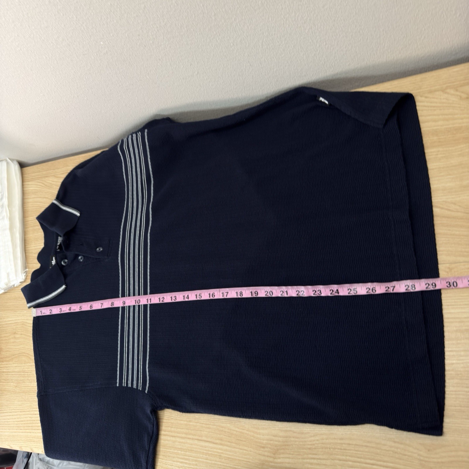 Vintage Y2k No Fear Striped Polo Shirt Men Size L Skater Grunge 90s Pickleball