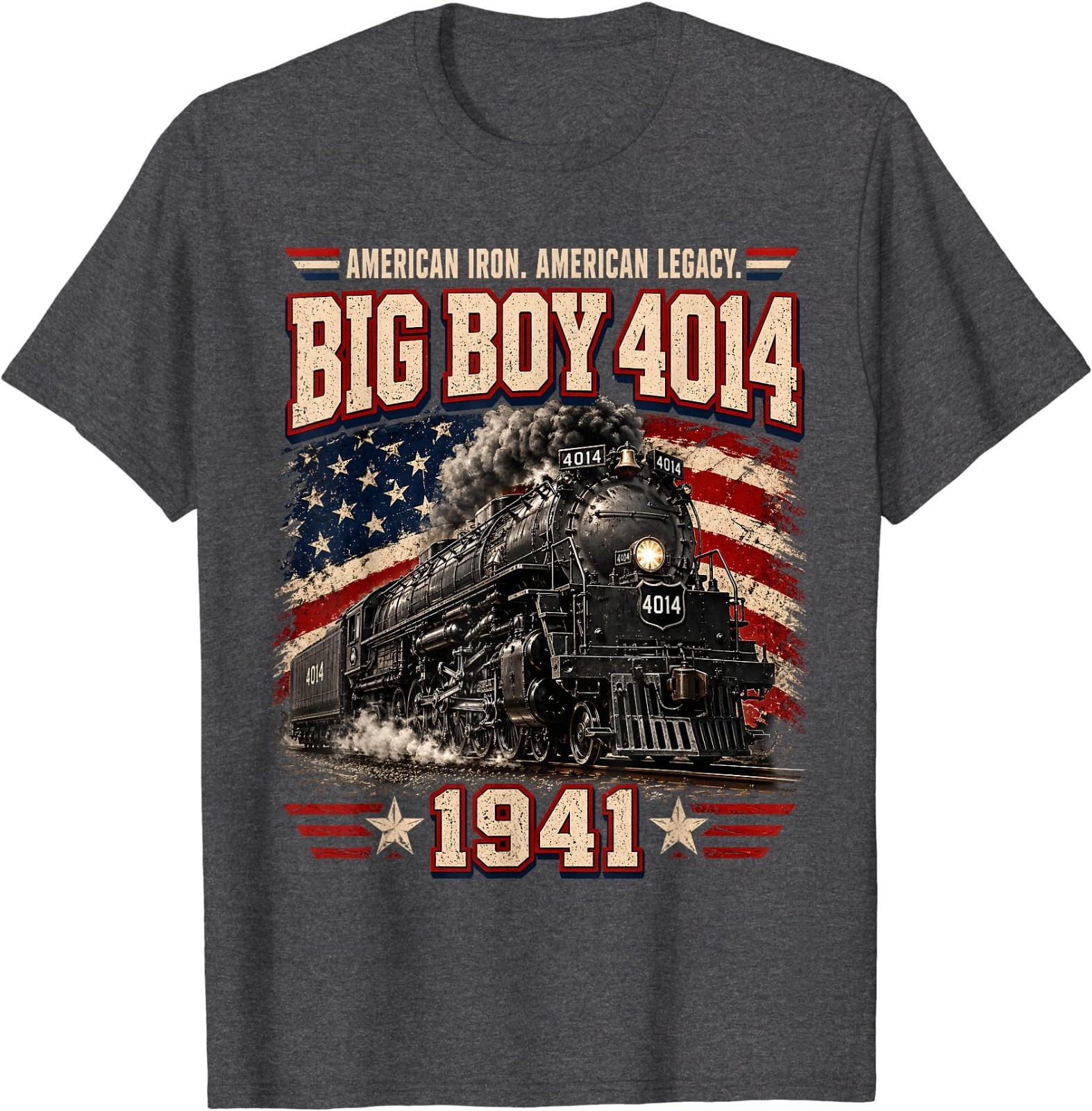 Big Boy 4014 Vintage Steam Locomotive Railroad Train Engine T-Shirt
