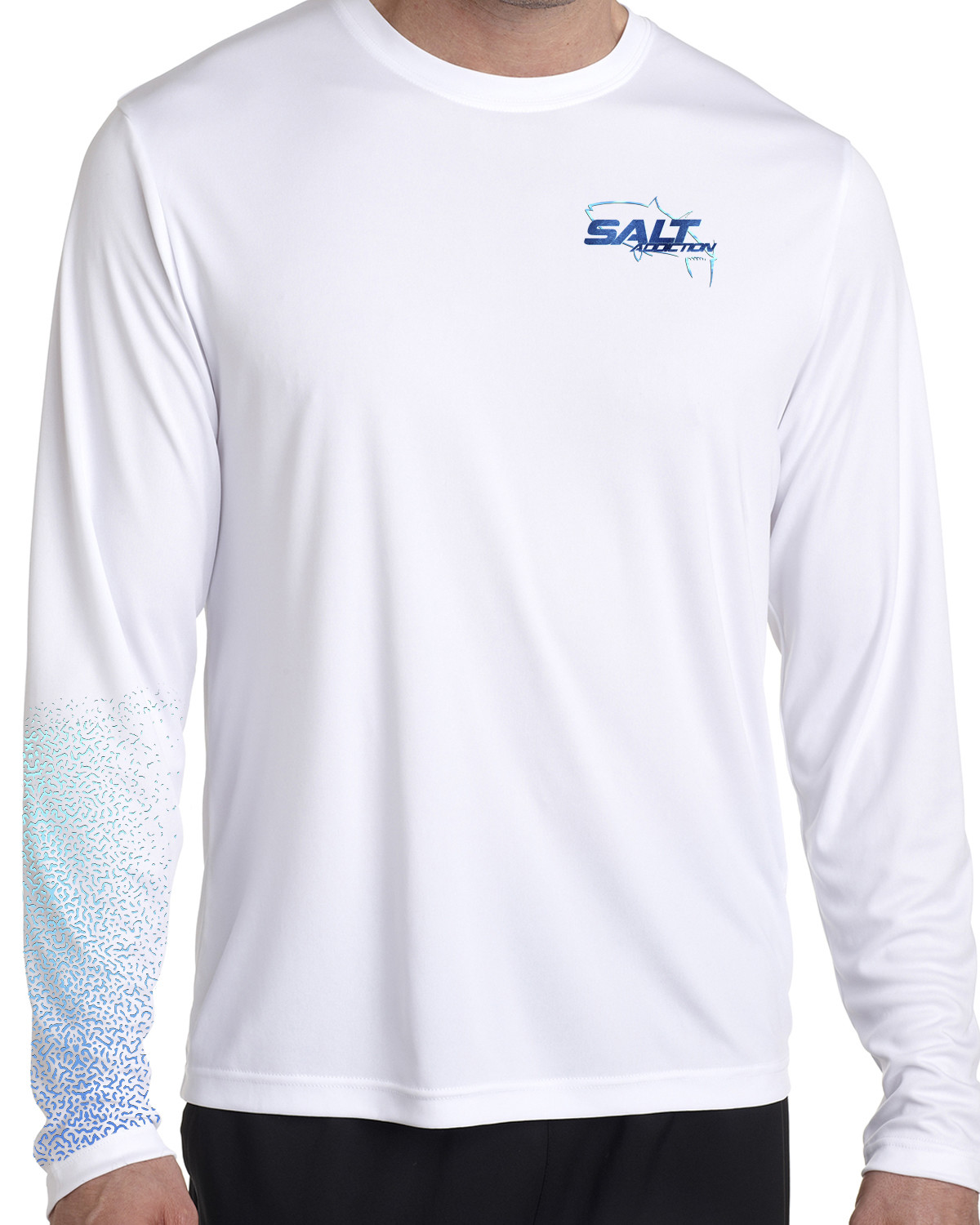 Salt Addiction long sleeve microfiber saltwater fishing t shirt uv upf 50+ Logo