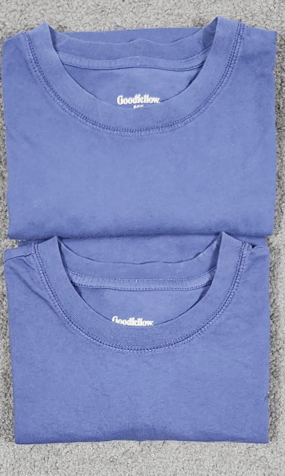 Men’s Short Sleeve T Shirt M Blue Cotton “Pocket” Crew Neck”2 Pack” Relaxed Fit