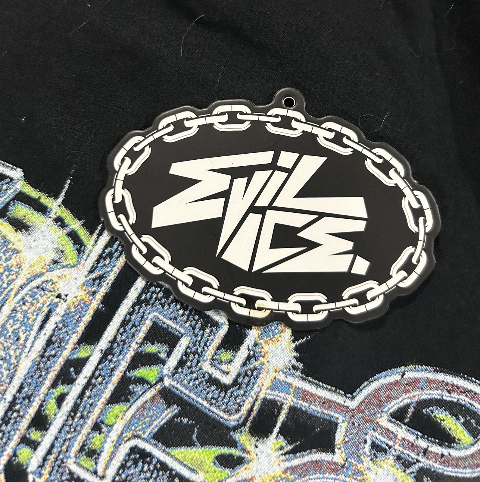Evil Vice “Flame Lips” Graphic Tee – Black Men’s Size L
