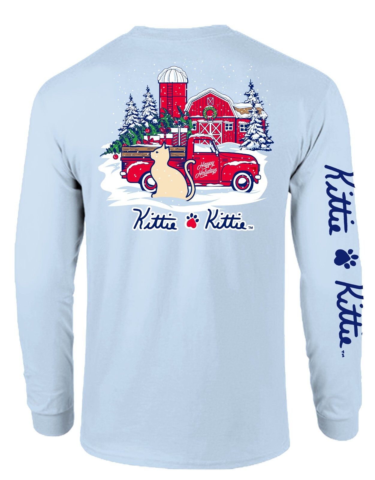 NEW KITTIE KITTIE HOME FOR THE HOLIDAYS Long SLEEVE T SHIRT Puppie Love