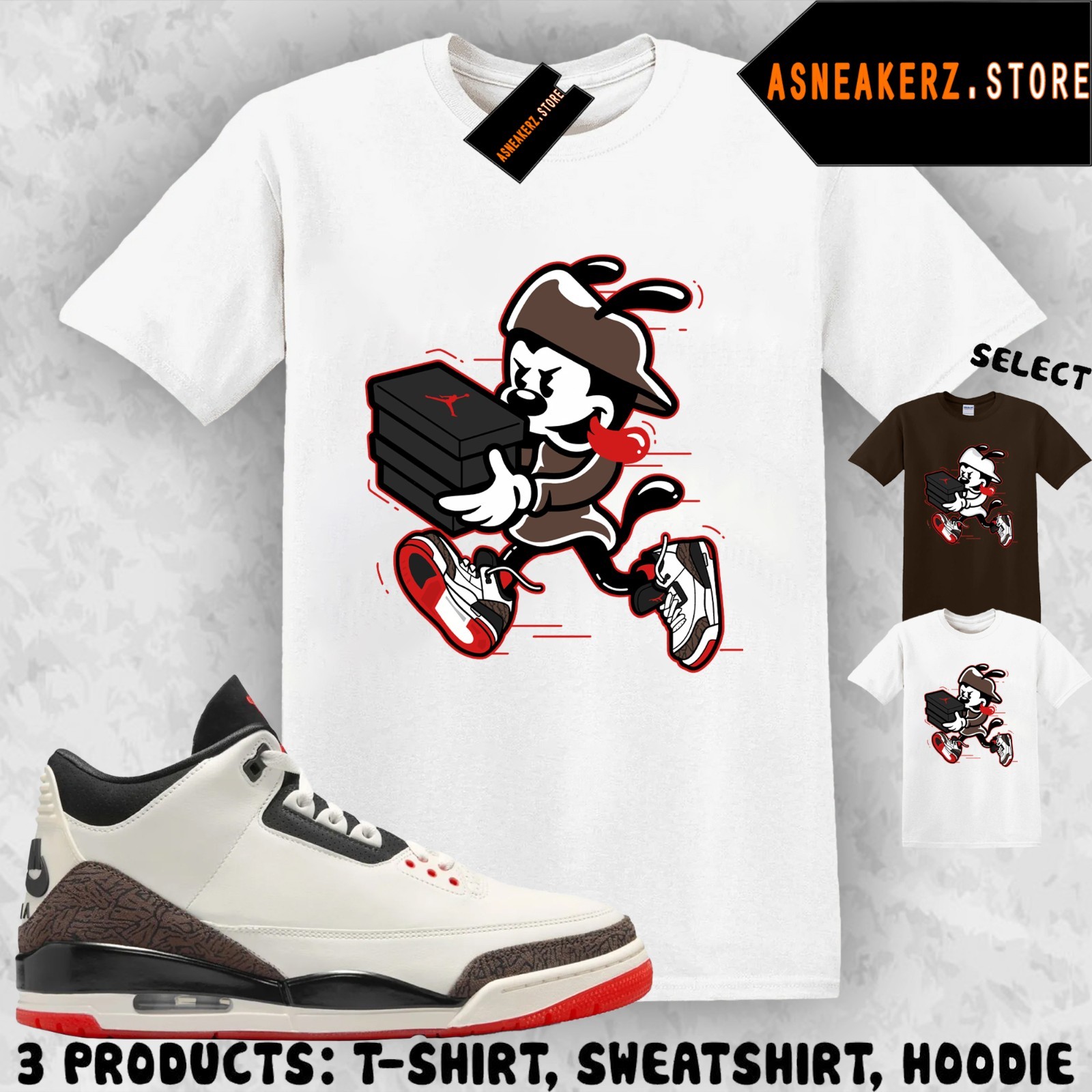 Shirt Matching AJ 3 World’s Best Dad 2026 Match Sneaker Double Up Wakko T-Shirt