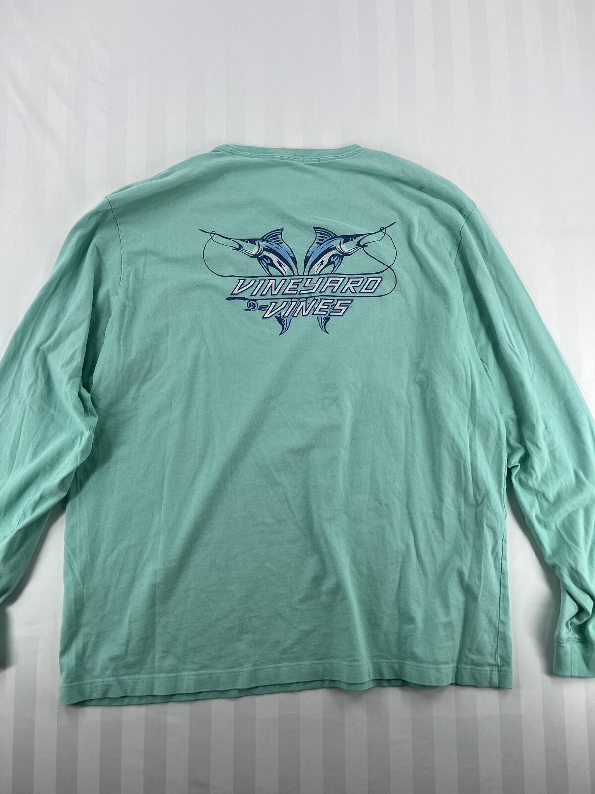 Vineyard Vines Mint Green Long Sleeve Pocket Graphic T-Shirt Men’s L