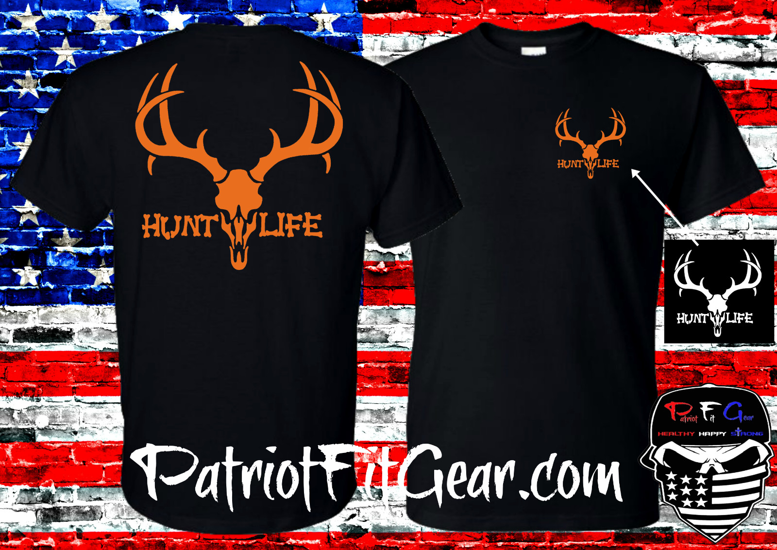 t-shirt,Hunt Life,Deer Hunting,Bow Hunting,Buck Skull,Whitetail,Rack Em Up,Deer