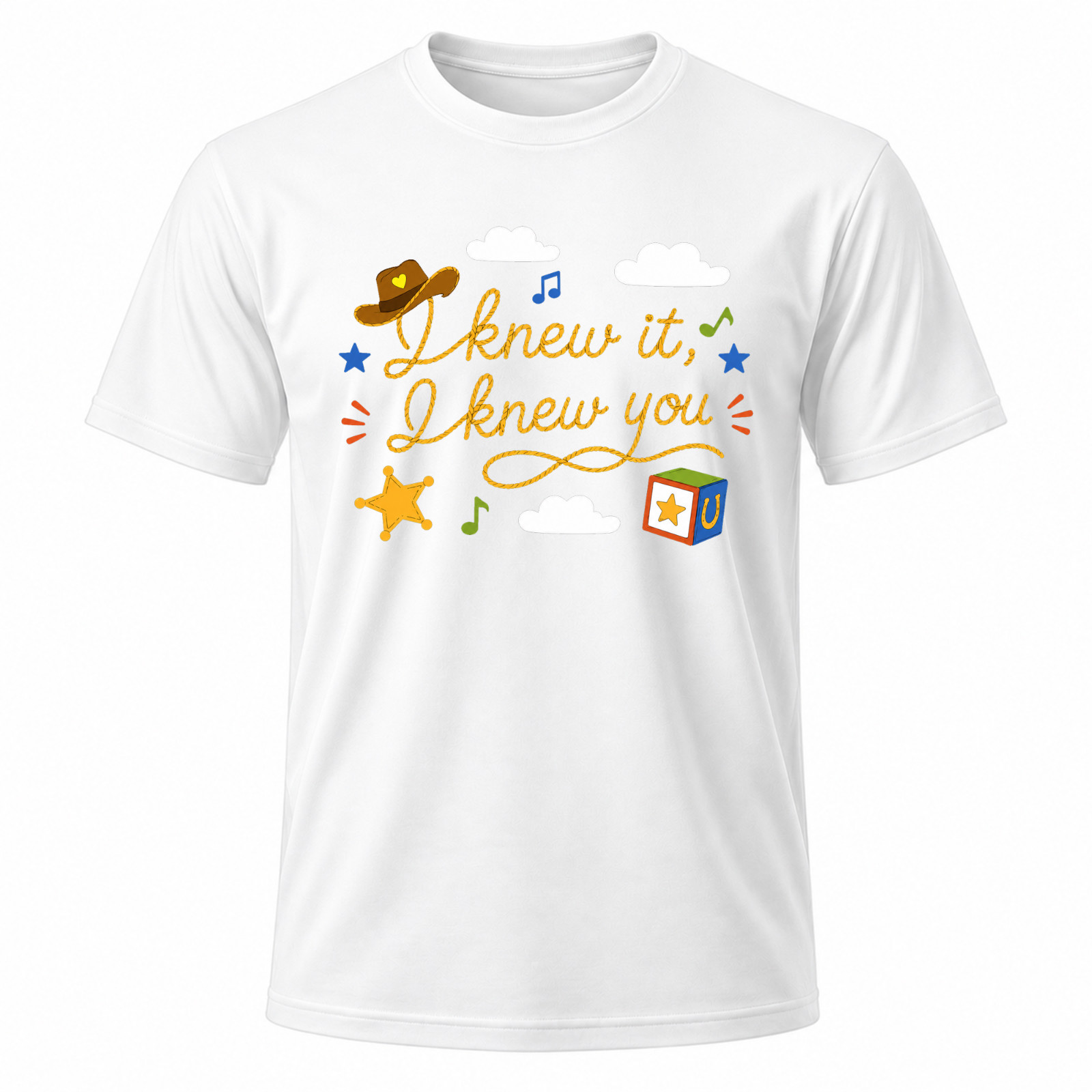 I Knew It I Knew You Funny Western Cowgirl Retro White Graphic T-Shirt