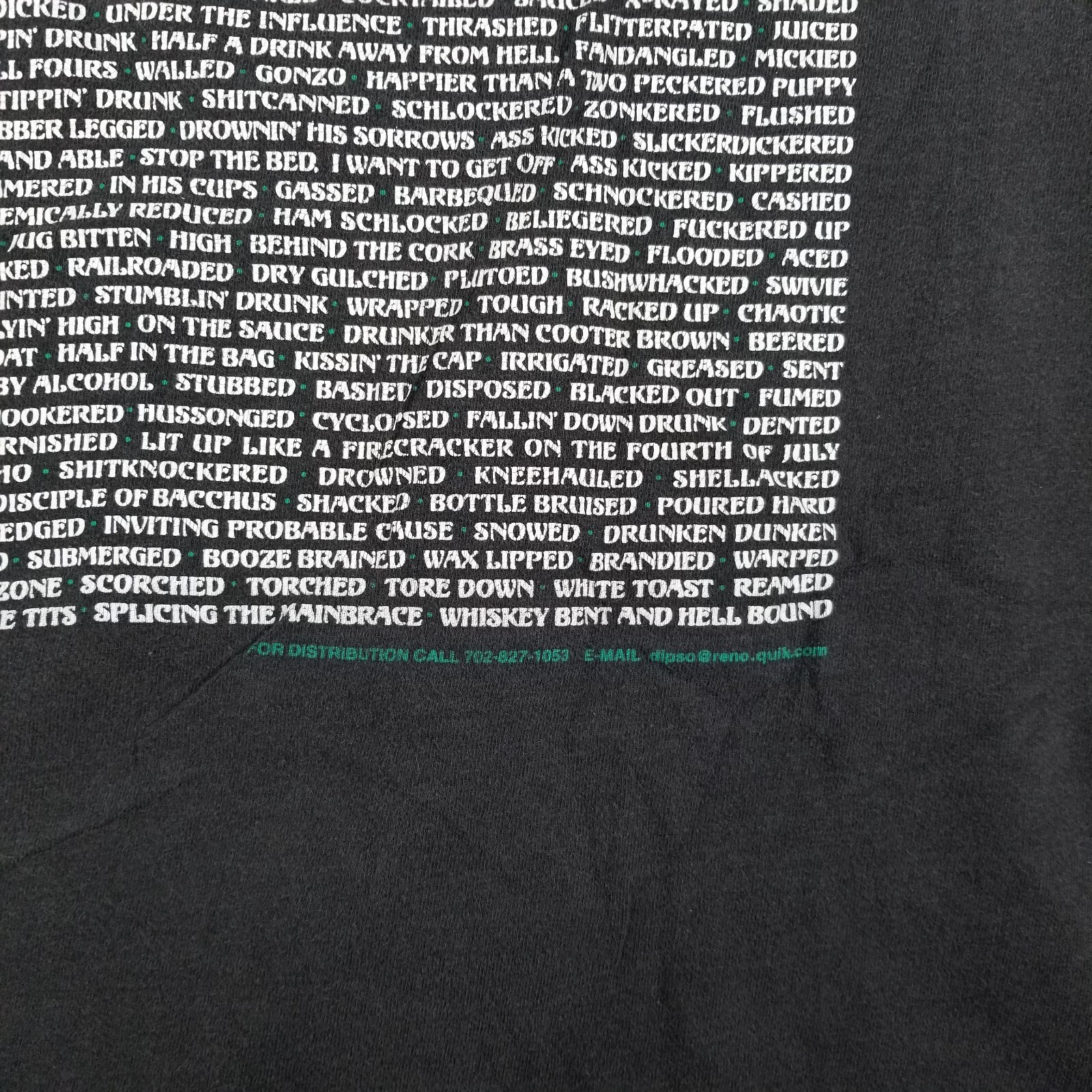 VTG 1997 Dipsomania Drunk Shirt Sz XL Funny Parody Faded See Pics