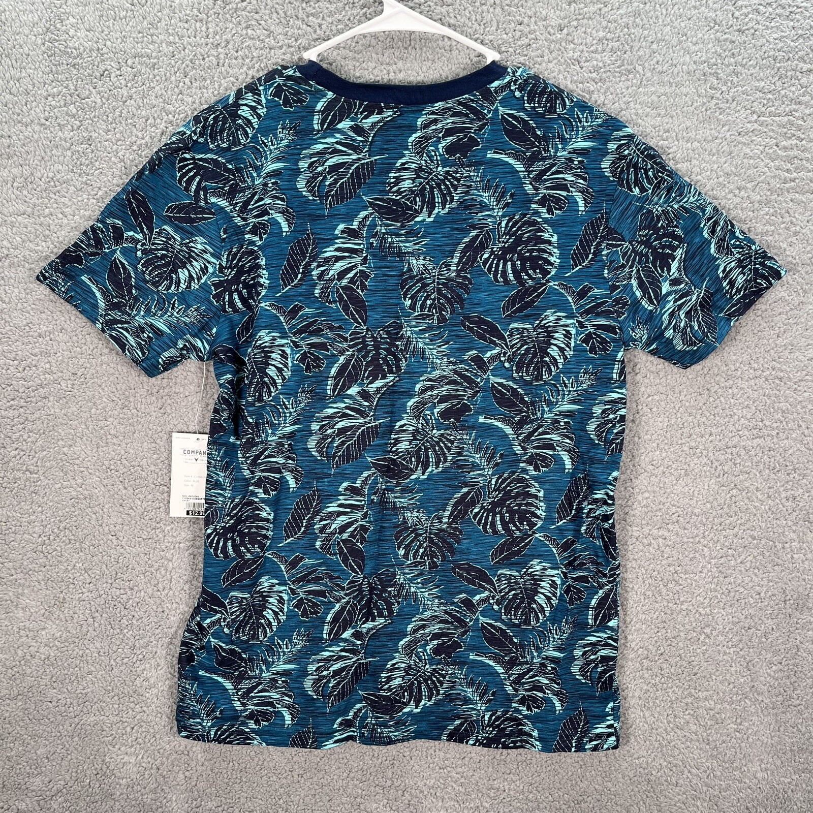 Trademark Company 81 Shirt Adult Medium Blue Preppy Aloha Beach Hawaiian NEW